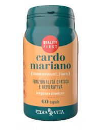 Erba Vita Cardo Mariano Integratore Funzionalità Epatica 60 Capsule