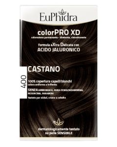 Zeta Farmaceutici Euphidra Colorpro Xd 400 Castano Gel Colorante Capelli In Flacone + Attivante + Balsamo + Guanti