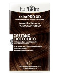 Zeta Farmaceutici Euphidra Colorpro Xd 535 Castano Cioccolato Gel Colorante Capelli In Flacone + Attivante + Balsamo + Guanti