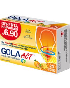 F&f Gola Act Miele Arancia 24 Compresse Solubili 33,6 G