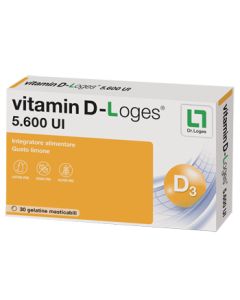 Biofarmex Vitamin D-loges 30 Gelatine Masticabili Gusto Limone 42 G