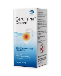 Ibsa Farmaceutici Italia Cerulisina Dolore, 1% + 5% Gocce Auricolari, Soluzione Flacone 6 G
