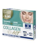 F&f Collagen Act Trattamento Viso 2 Fasi Maschera Anti Age Elasticizzante + Crema Idratante Lenitiva Elasticizzante