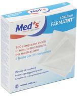 Farmac-zabban Garza Compressa Meds Farmatnt In Tessuto Non Tessuto 10x10cm 100 Pezzi